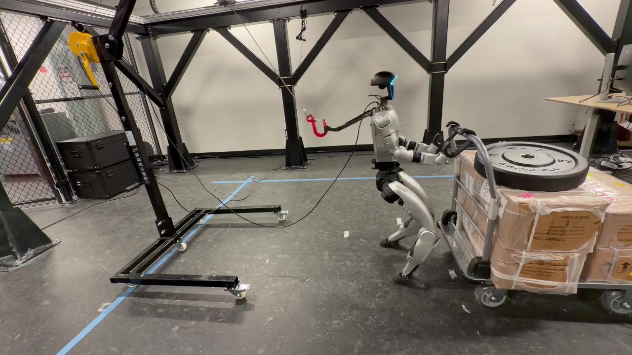 HULK (Ours) performing cart pulling in the supplementary hardware experiment