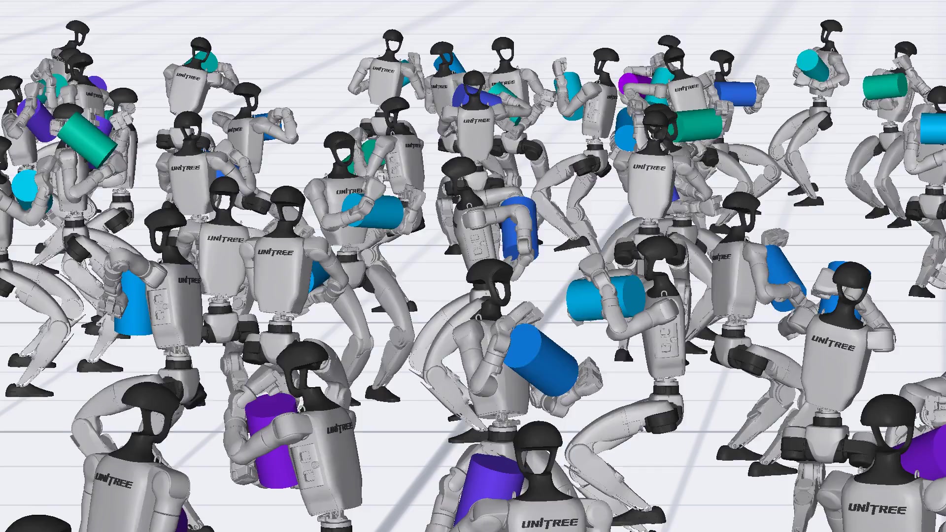 Grasp-teacher walking rollouts from established grasps in simulation